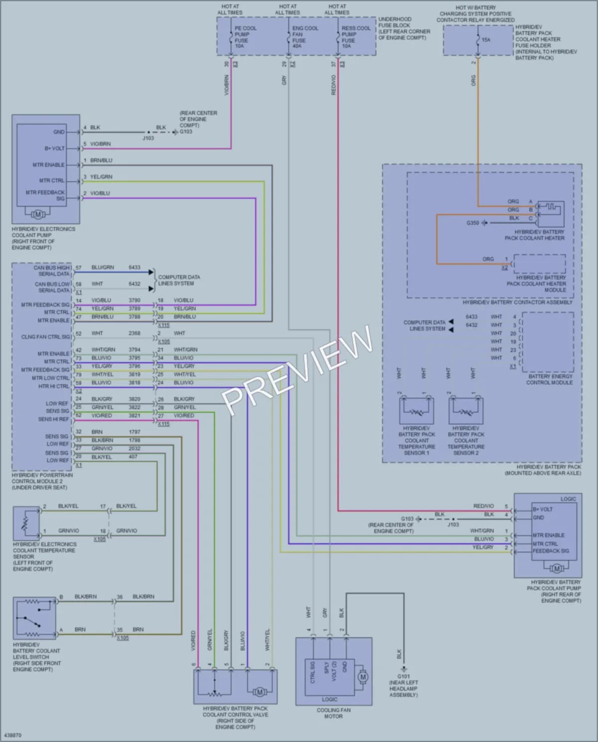 2014 Chevrolet SparkEV Cooling Fan wiring diagram preview
