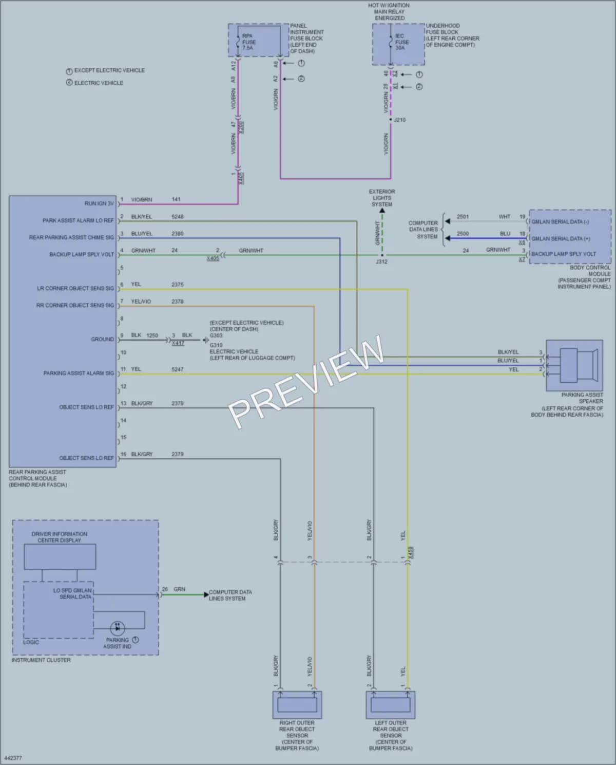 2014 Chevrolet SparkEV Navigation wiring diagram preview