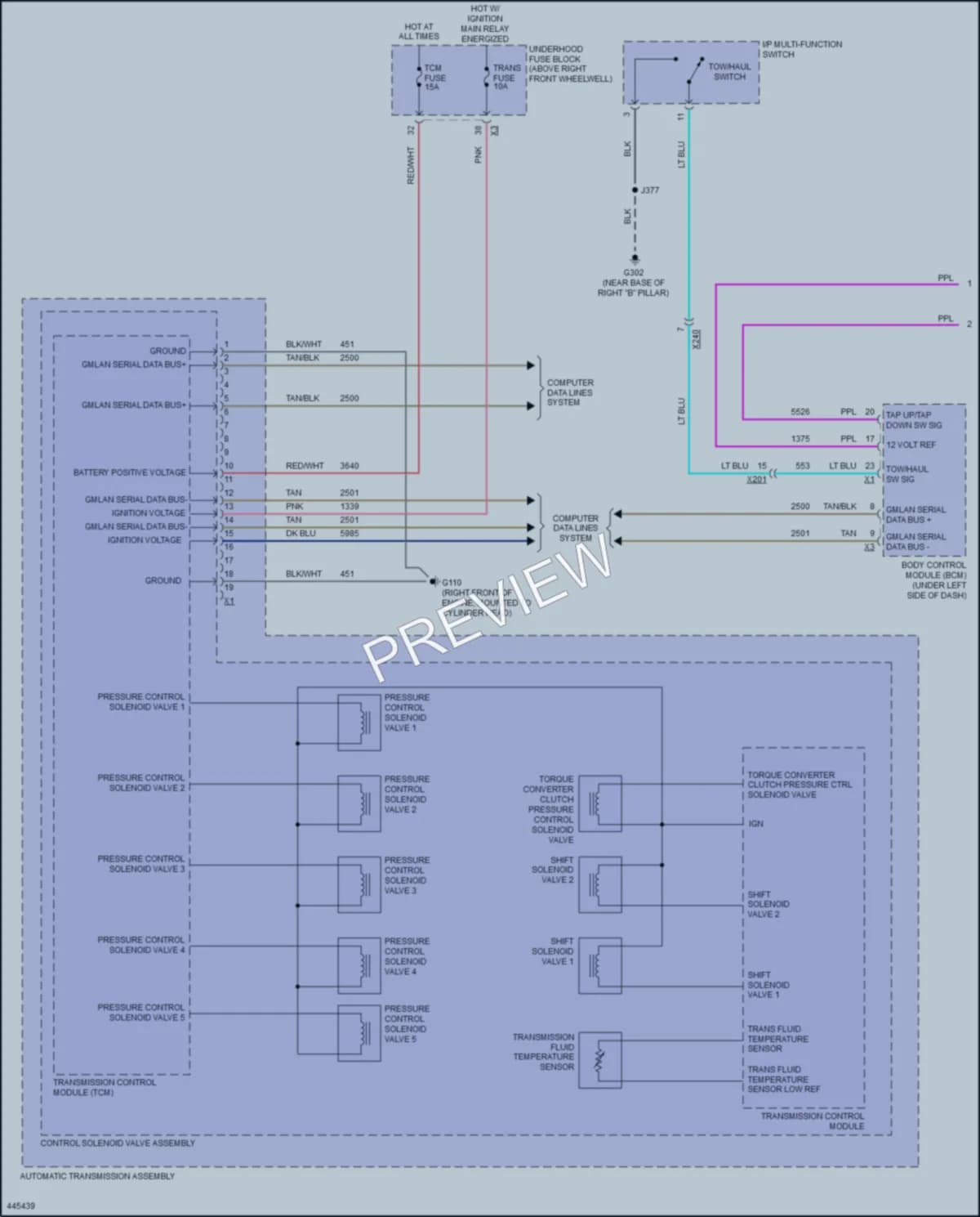 2014 Chevrolet Traverse Transmission wiring diagram preview
