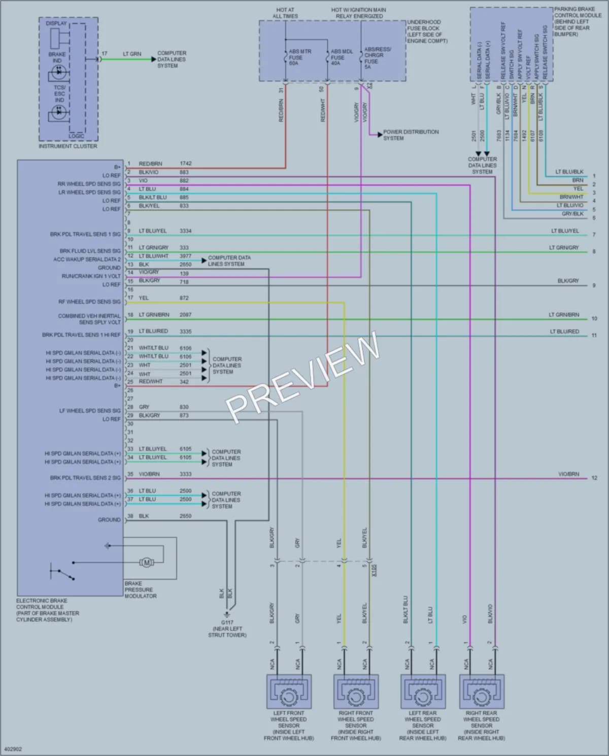 2014 Chevrolet Volt Anti Lock Brakes wiring diagram preview