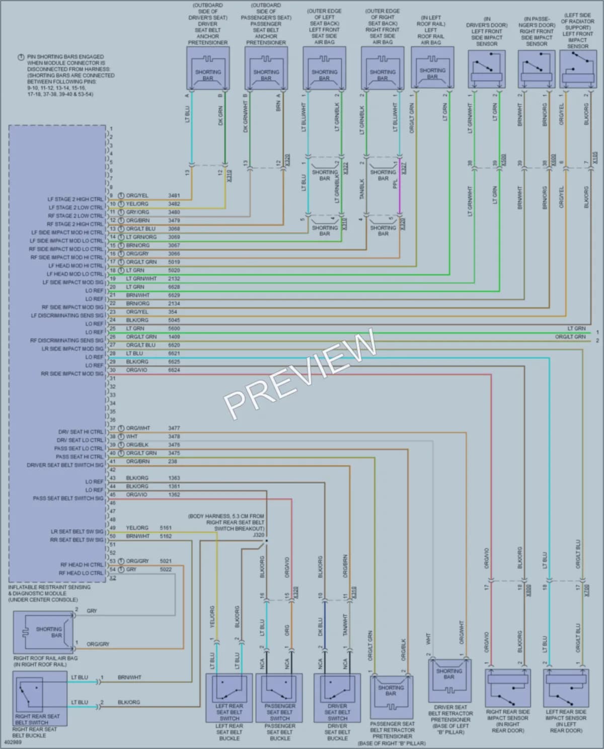 2014 Chevrolet Volt Supplemental Restraints wiring diagram preview