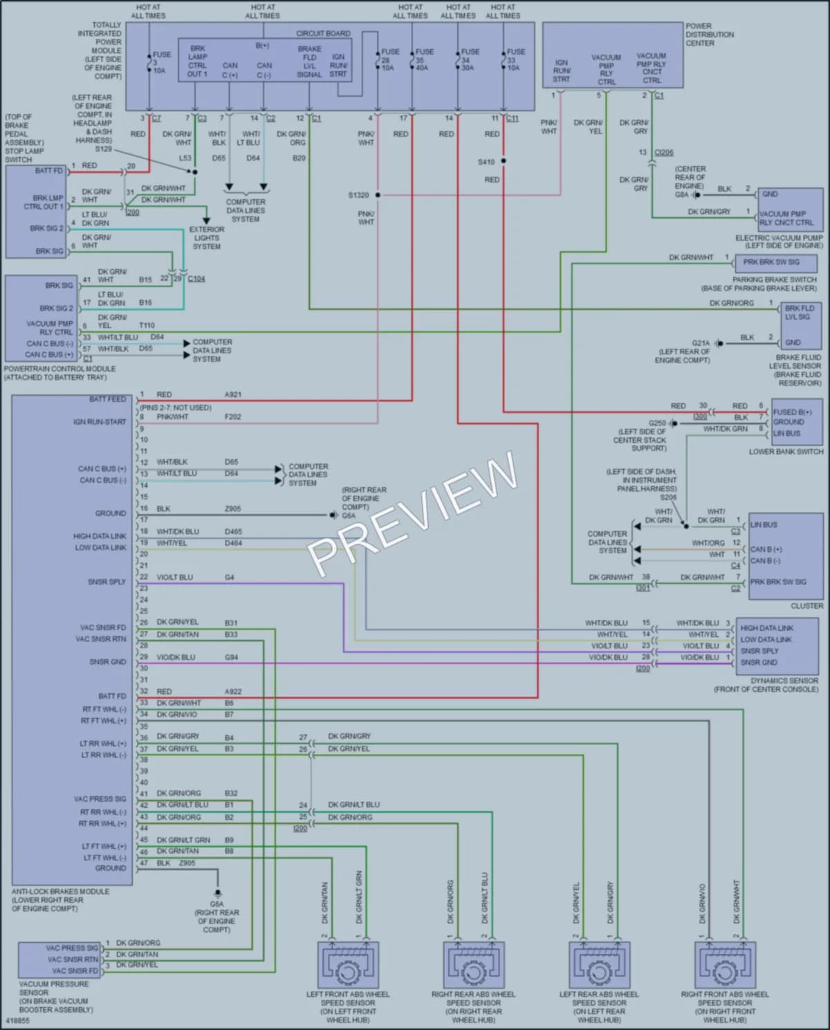 2014 Chrysler 200 Anti Lock Brakes wiring diagram preview