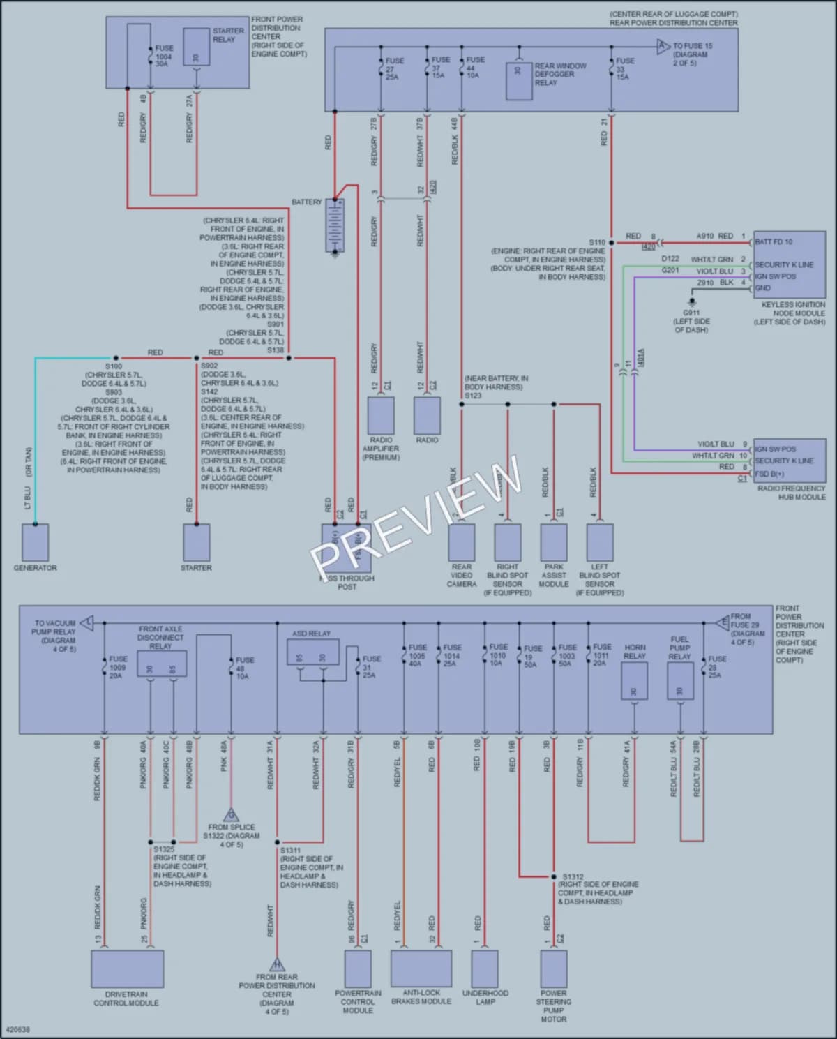 2014 Chrysler 300 Power Distribution wiring diagram preview
