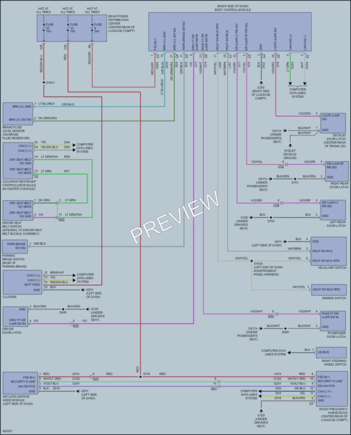 2014 Chrysler 300 Warning Systems wiring diagram preview