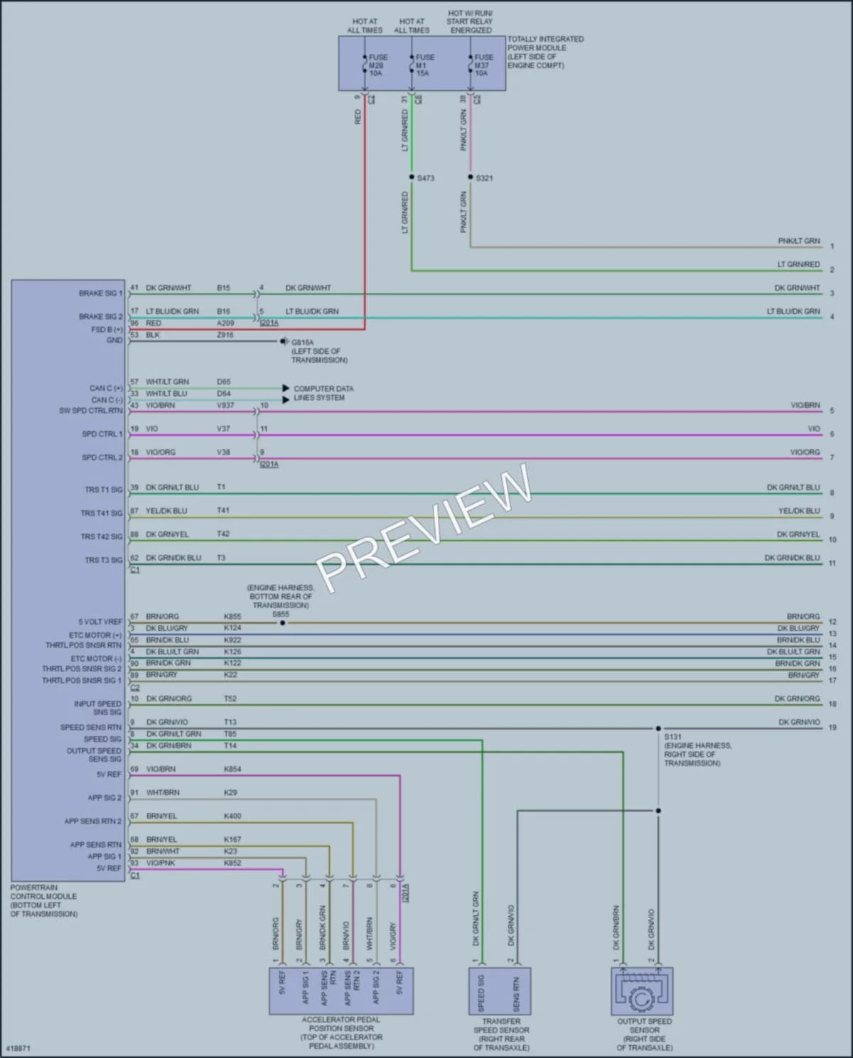 2014 Chrysler TownCountry Cruise Control wiring diagram preview