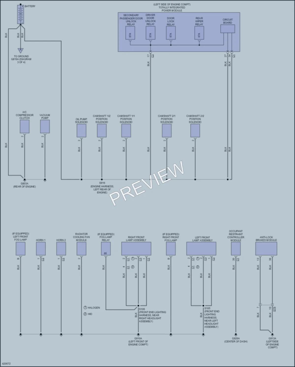 2014 Chrysler TownCountry Ground Distribution wiring diagram preview