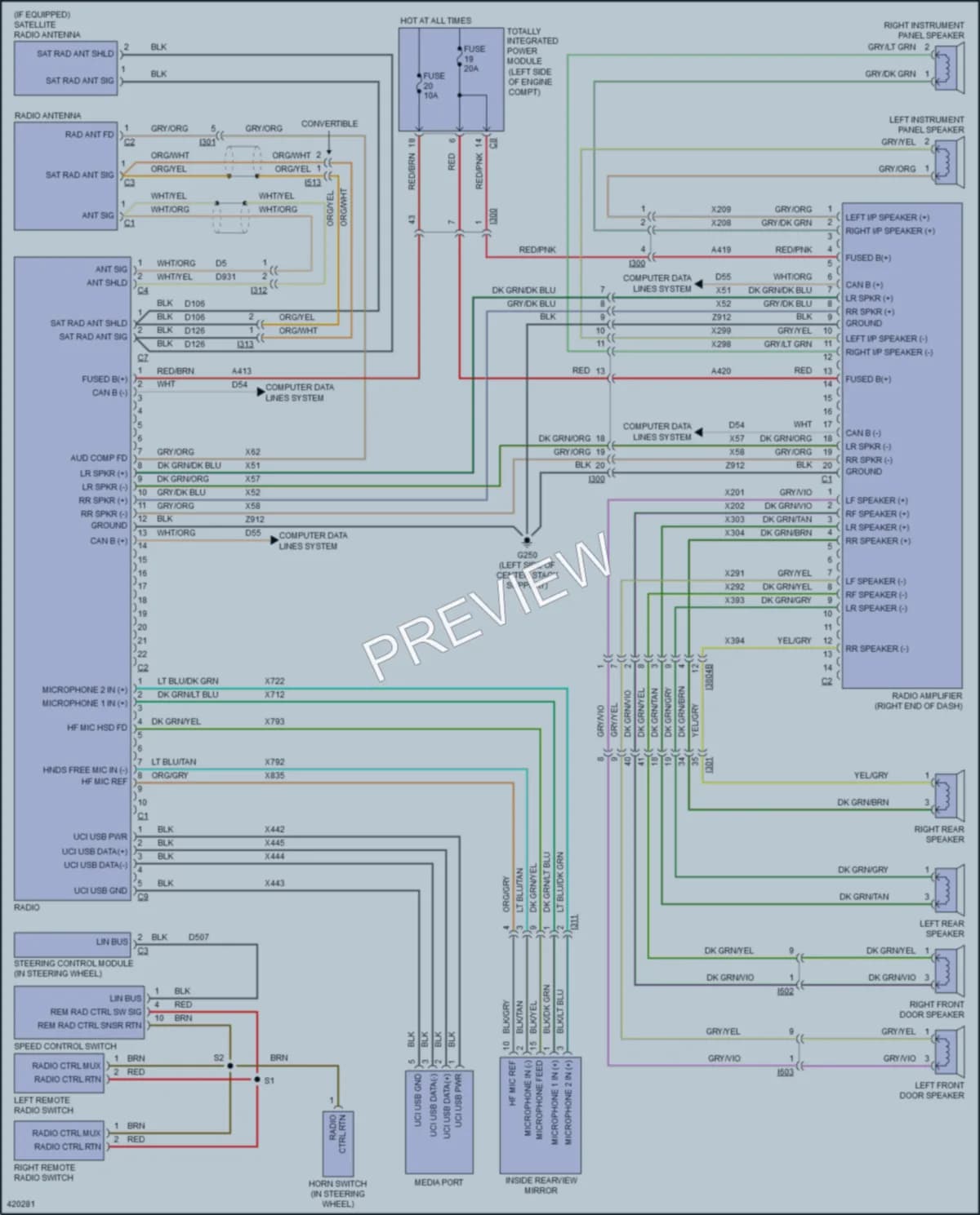 2014 Dodge Avenger Navigation wiring diagram preview