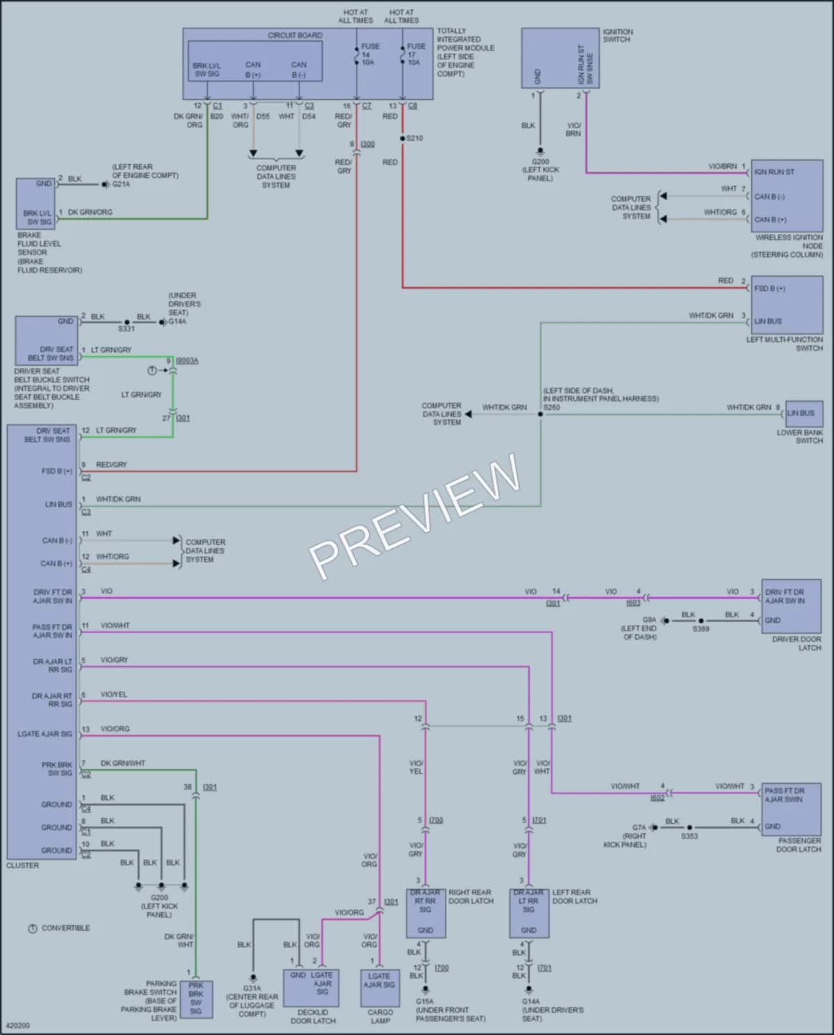 2014 Dodge Avenger Warning Systems wiring diagram preview