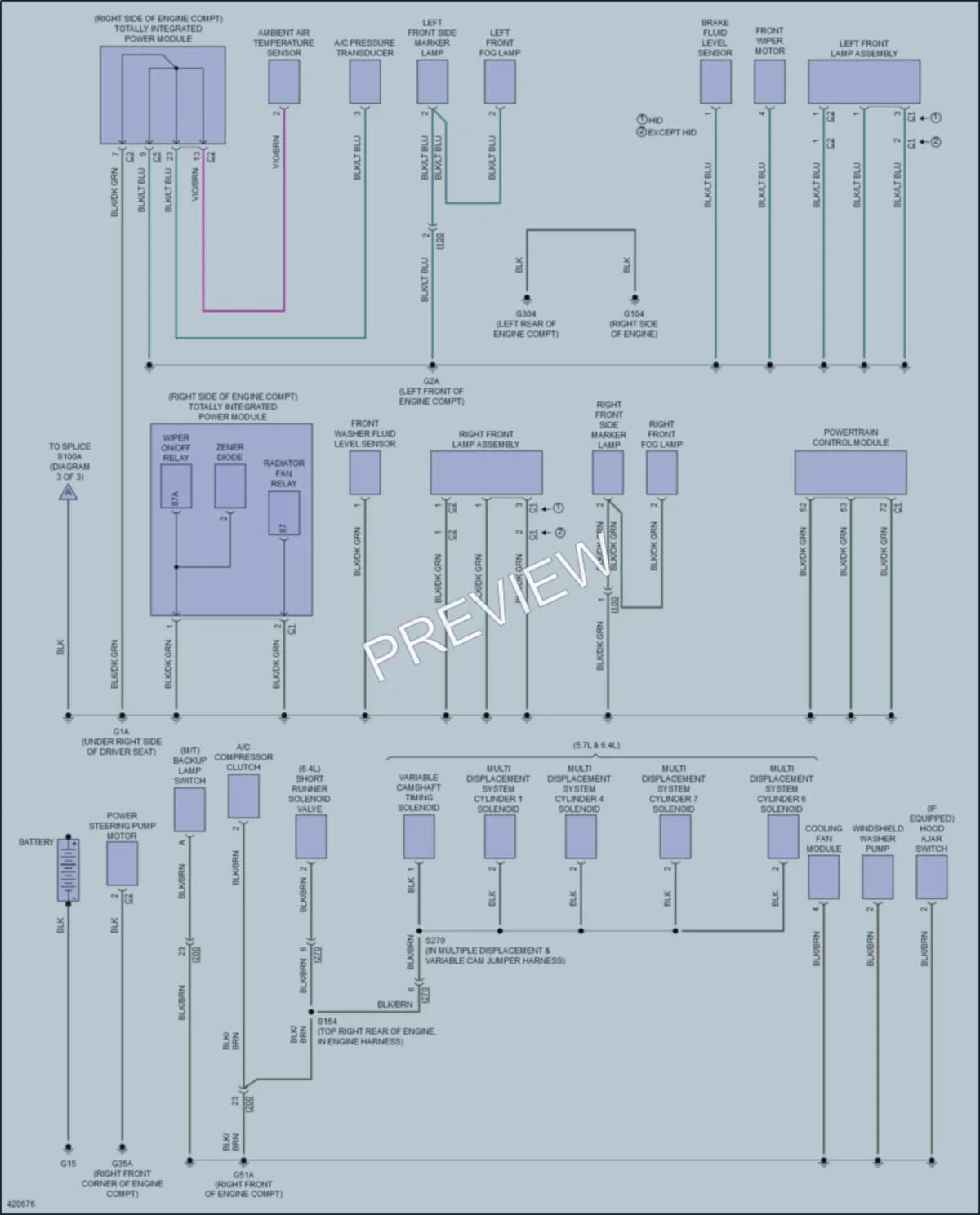 2014 Dodge Challenger Ground Distribution wiring diagram preview