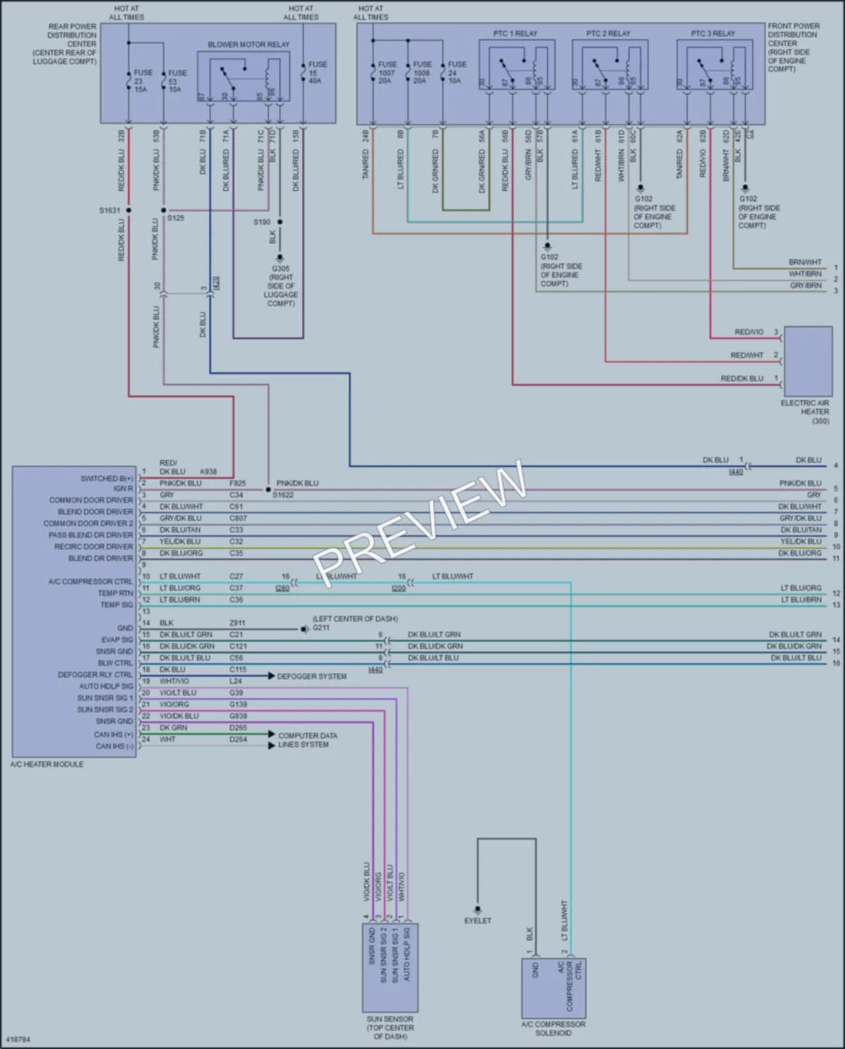2014 Dodge Charger Air Conditioning wiring diagram preview