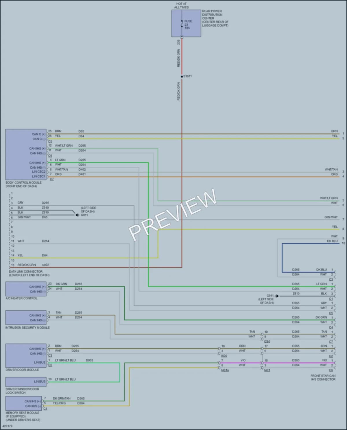2014 Dodge Charger Computer Data Lines wiring diagram preview