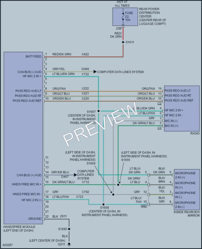2014 Dodge Charger Radio wiring diagram preview