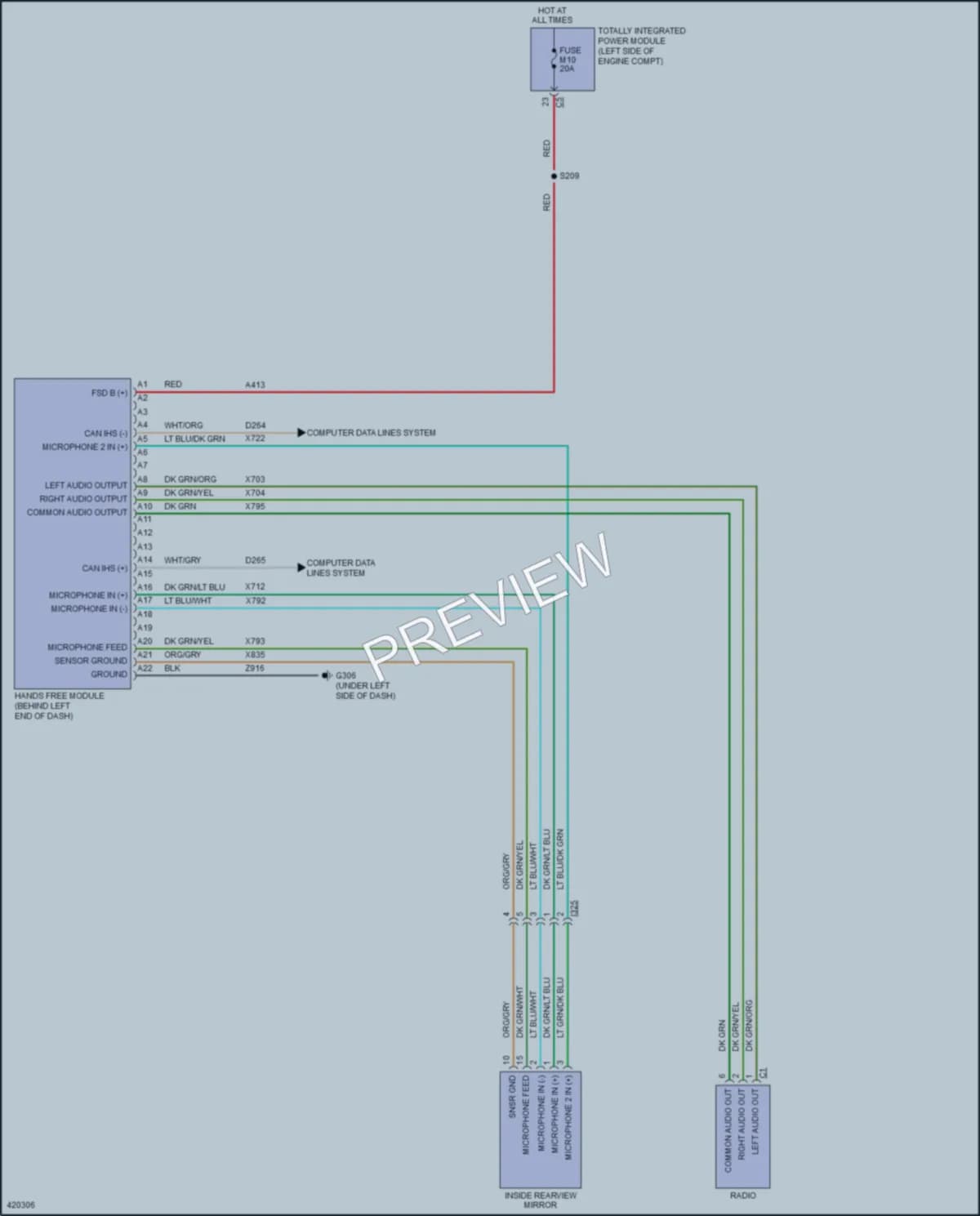 2014 Dodge GrandCaravan Radio wiring diagram preview