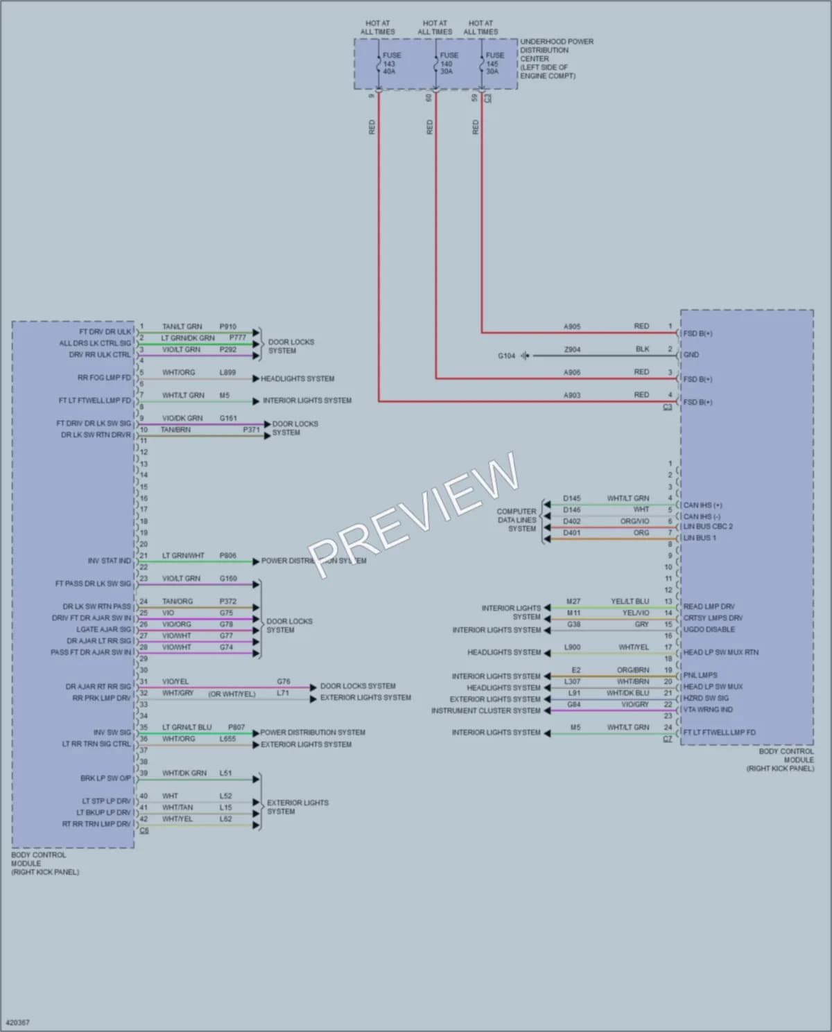 2014 Dodge Journey Body Control Modules wiring diagram preview