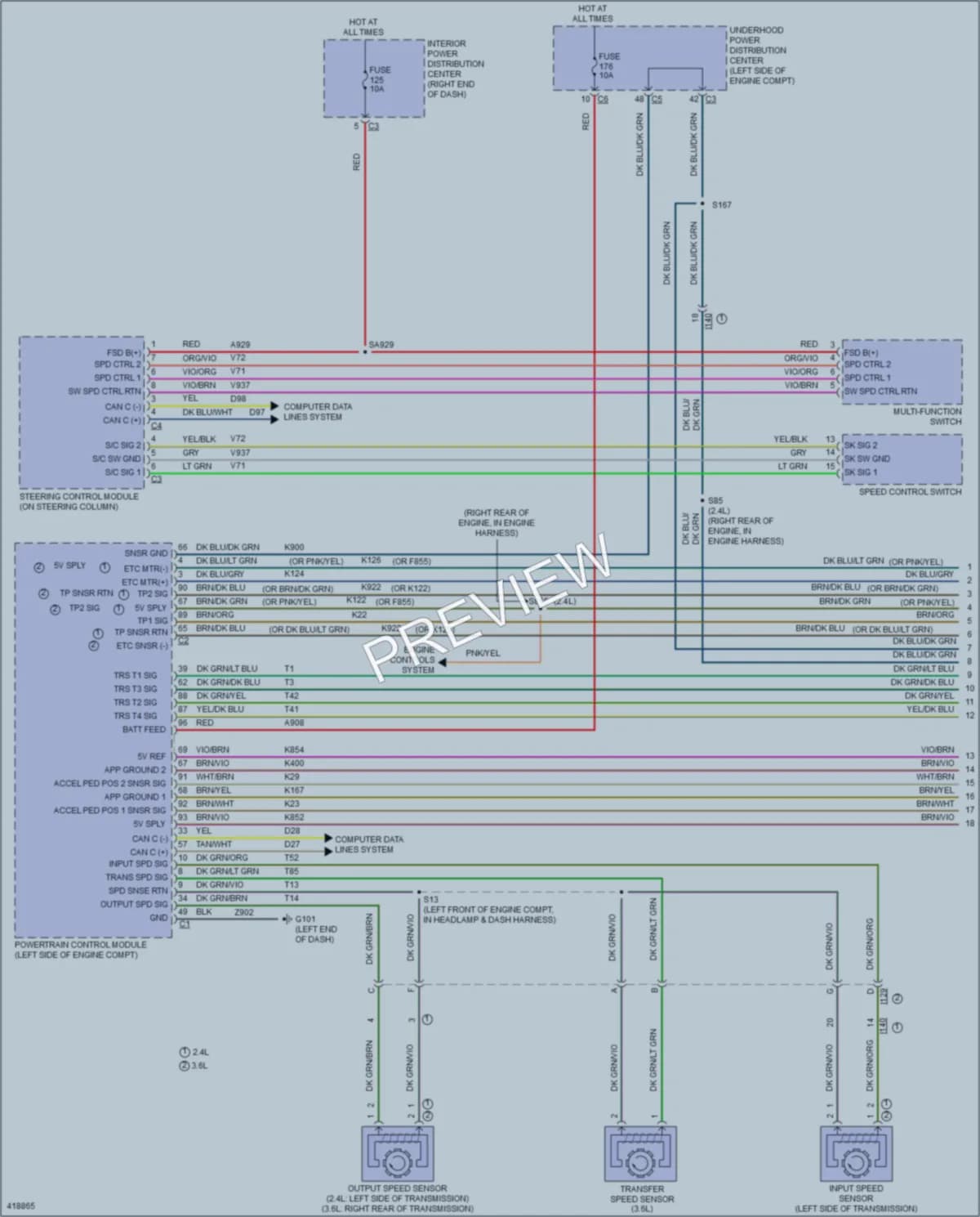 2014 Dodge Journey Cruise Control wiring diagram preview