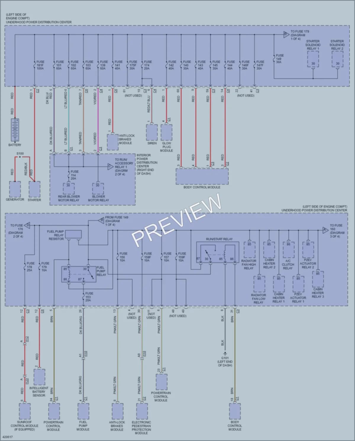 2014 Dodge Journey Power Distribution wiring diagram preview