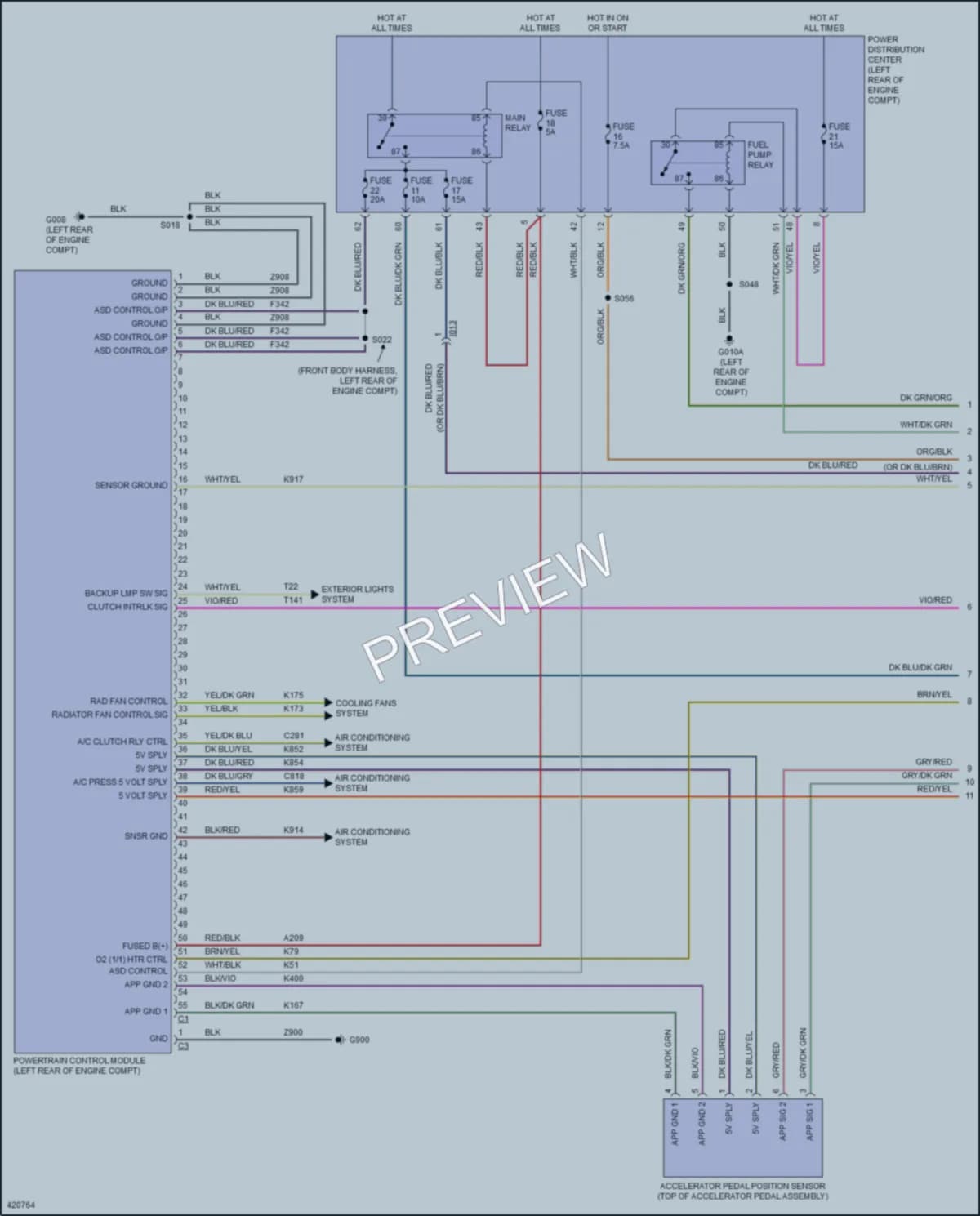2014 Fiat 500 Engine Performance wiring diagram preview