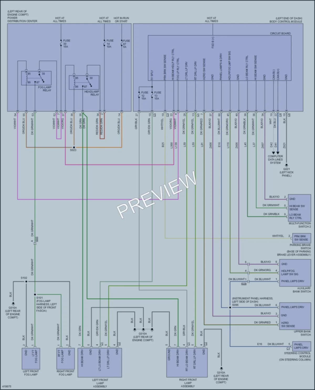2014 Fiat 500 Headlights wiring diagram preview