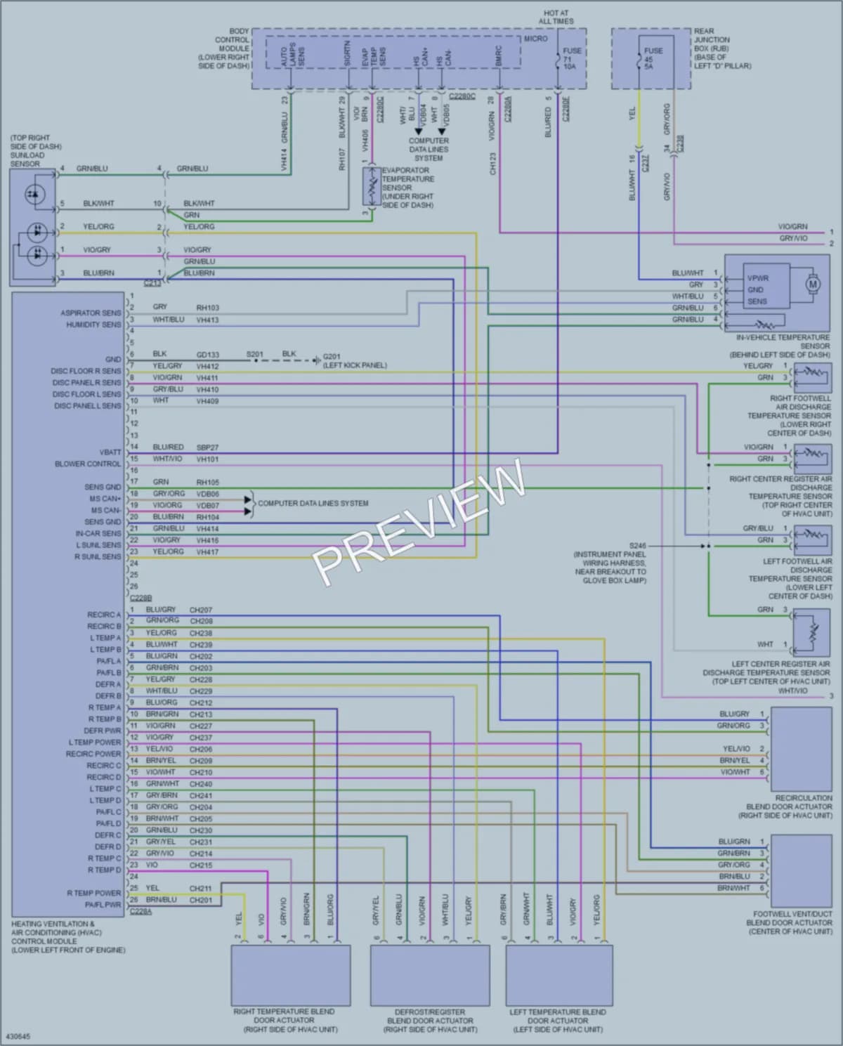 2014 Ford CMaxEnergi Air Conditioning wiring diagram preview