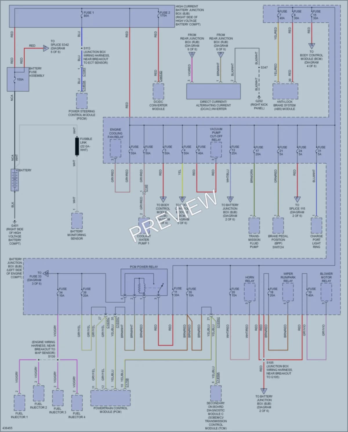 2014 Ford CMaxEnergi Power Distribution wiring diagram preview