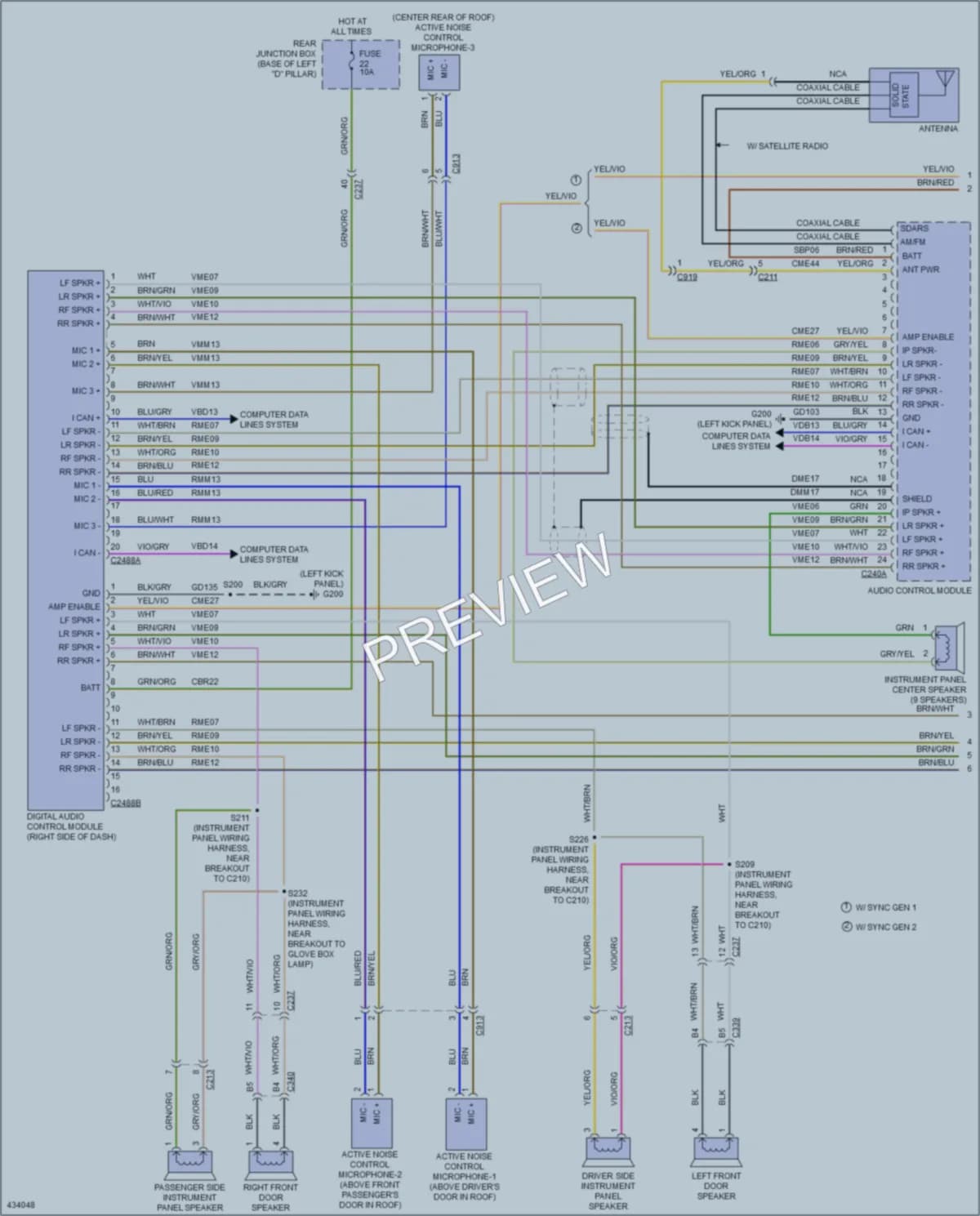 2014 Ford CMaxHybrid Radio wiring diagram preview
