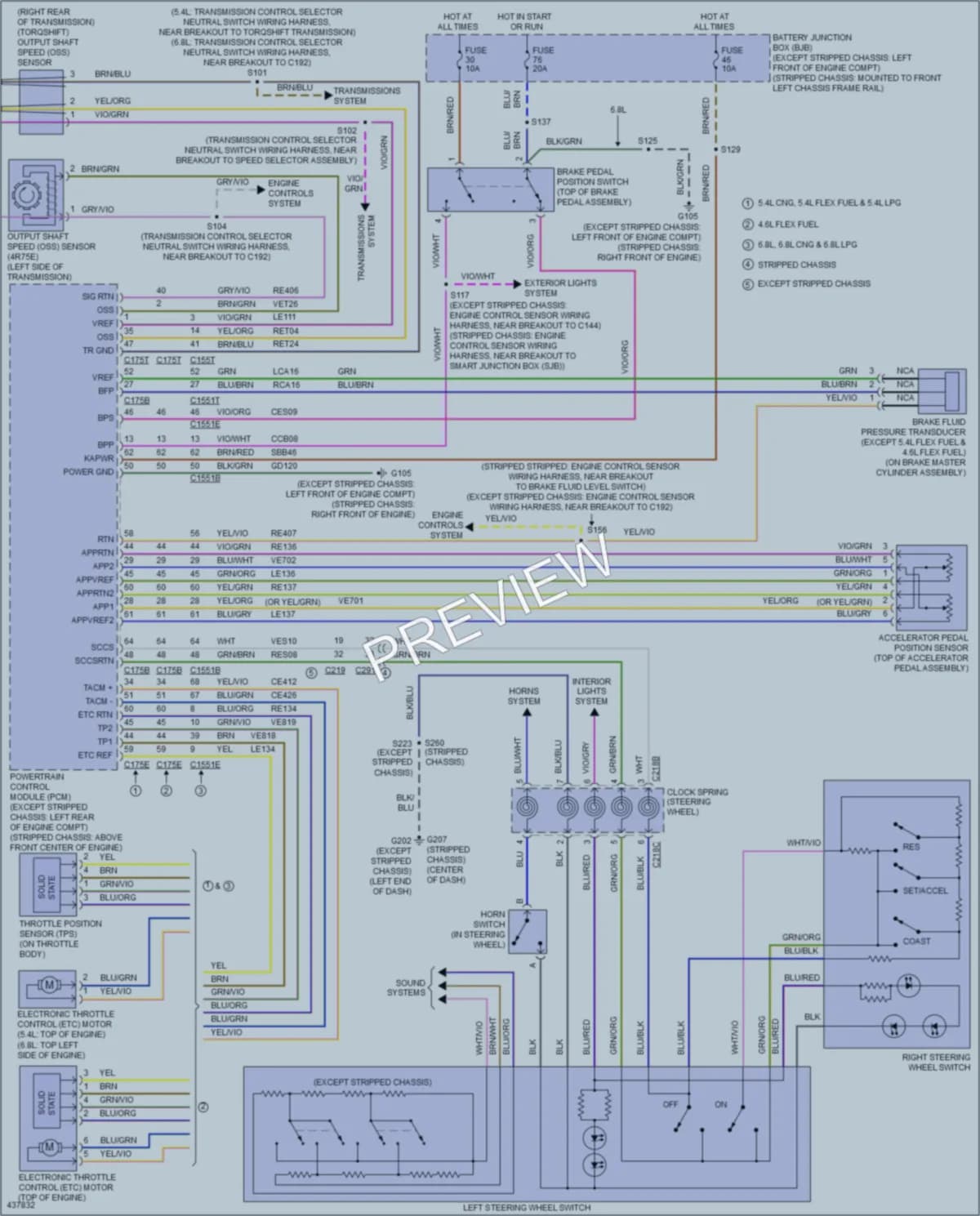 2014 Ford E150Econoline Cruise Control wiring diagram preview