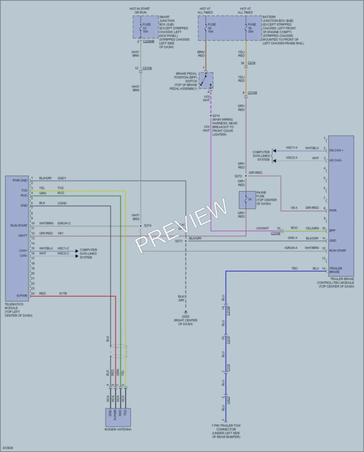2014 Ford E250Econoline Navigation wiring diagram preview