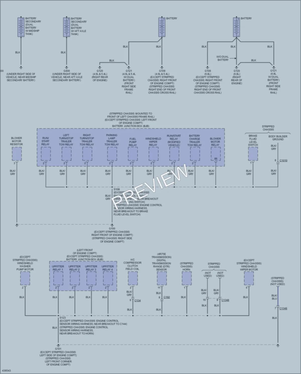2014 Ford E350ClubWagon Ground Distribution wiring diagram preview