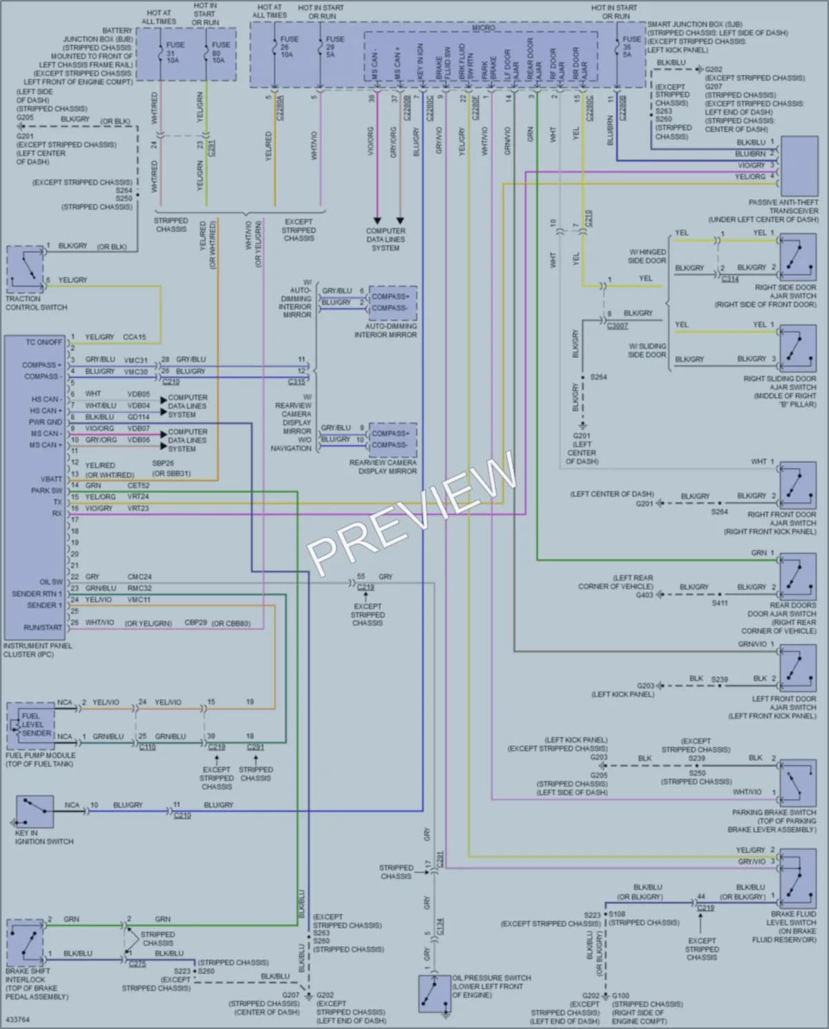 2014 Ford E350ClubWagon Instrument Cluster wiring diagram preview