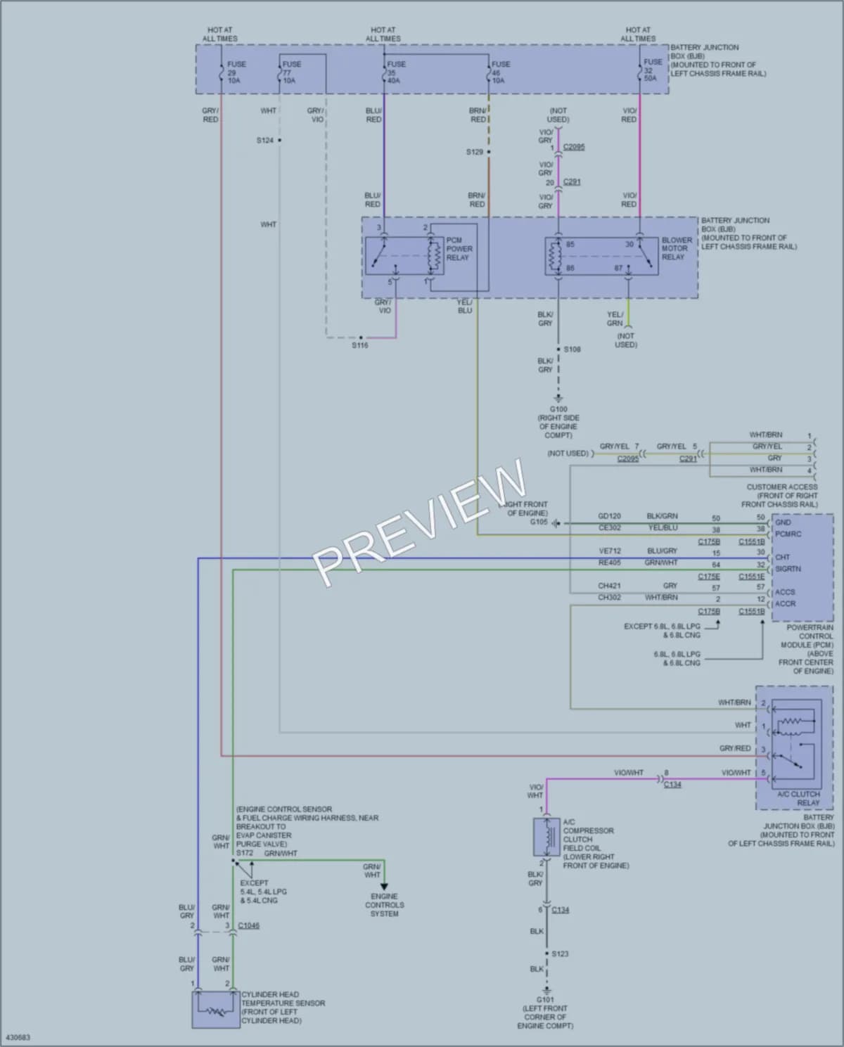 2014 Ford E450Econoline Air Conditioning wiring diagram preview