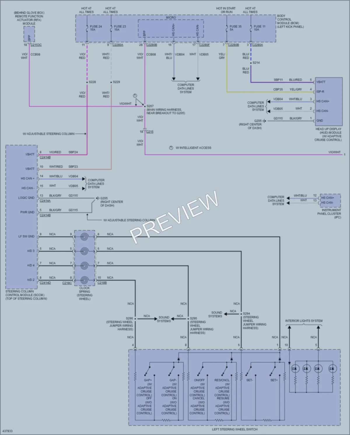 2014 Ford Edge Cruise Control wiring diagram preview