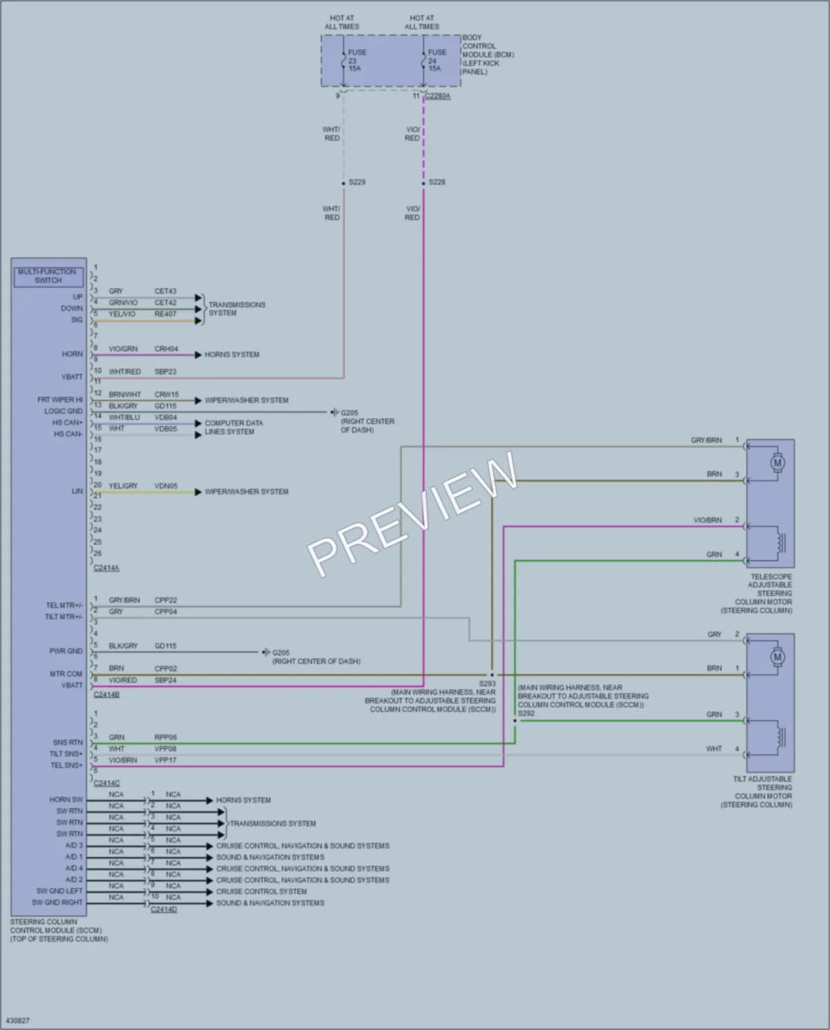 2014 Ford Edge Electronic Power Steering wiring diagram preview