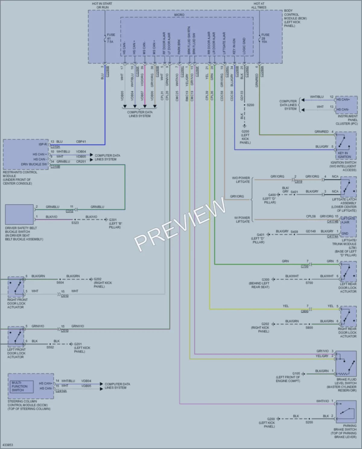 2014 Ford Edge Warning Systems wiring diagram preview