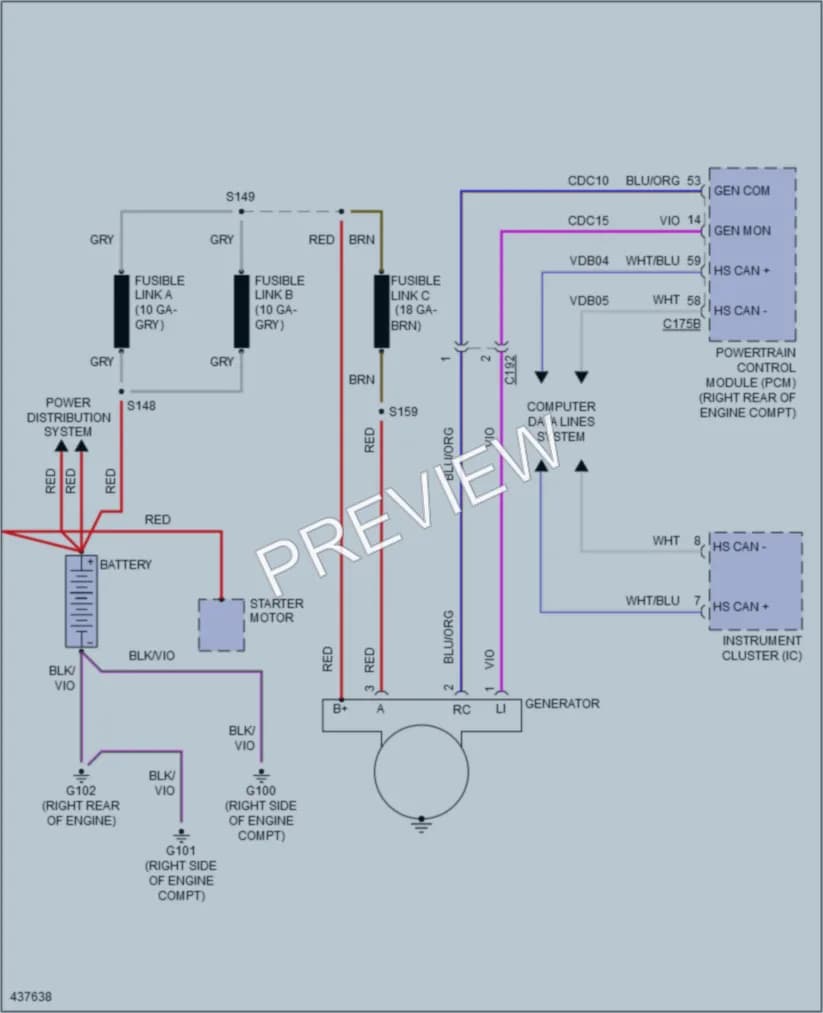 2014 Ford Expedition Starting Charging wiring diagram preview