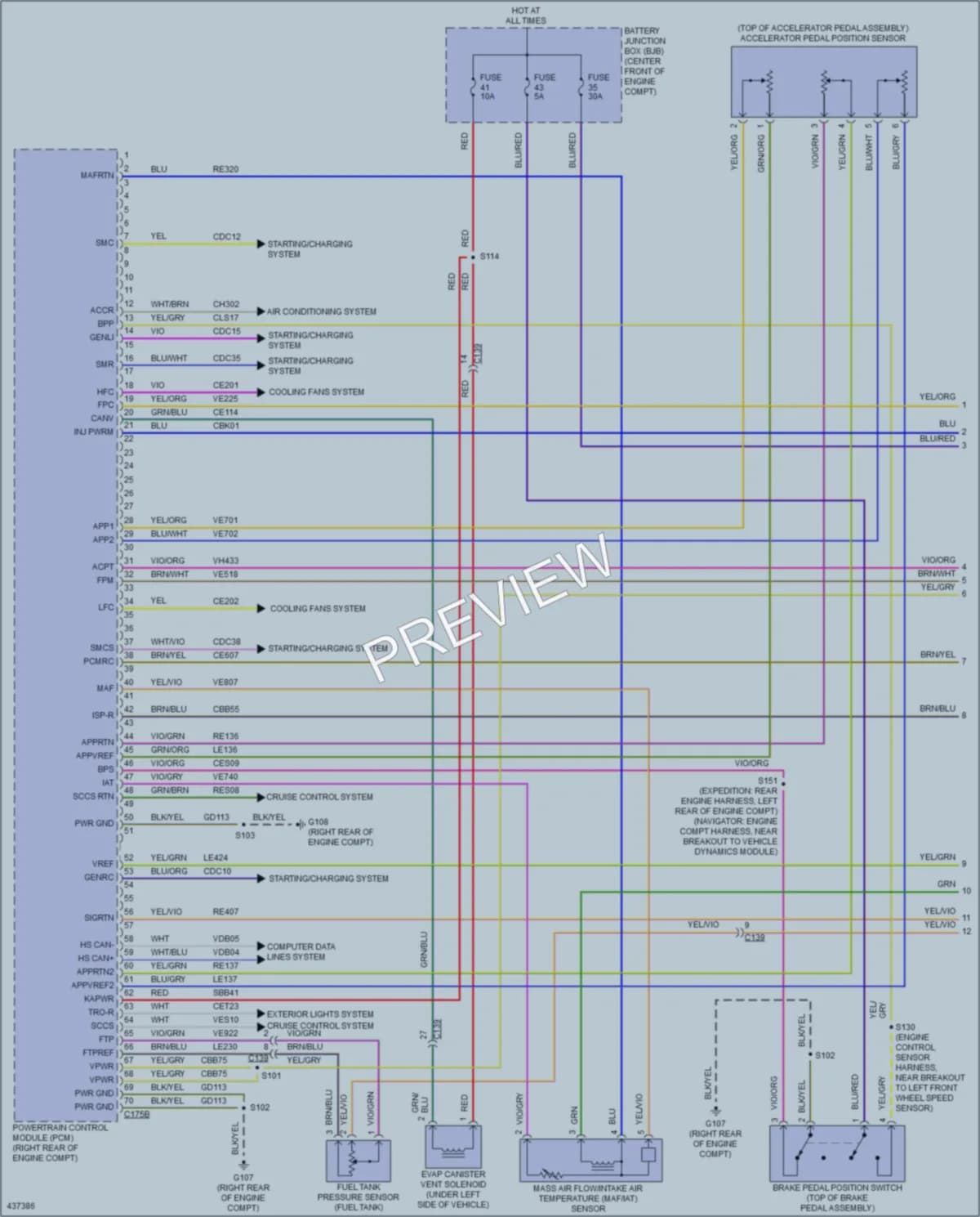 2014 Ford ExpeditionEL Engine Performance wiring diagram preview