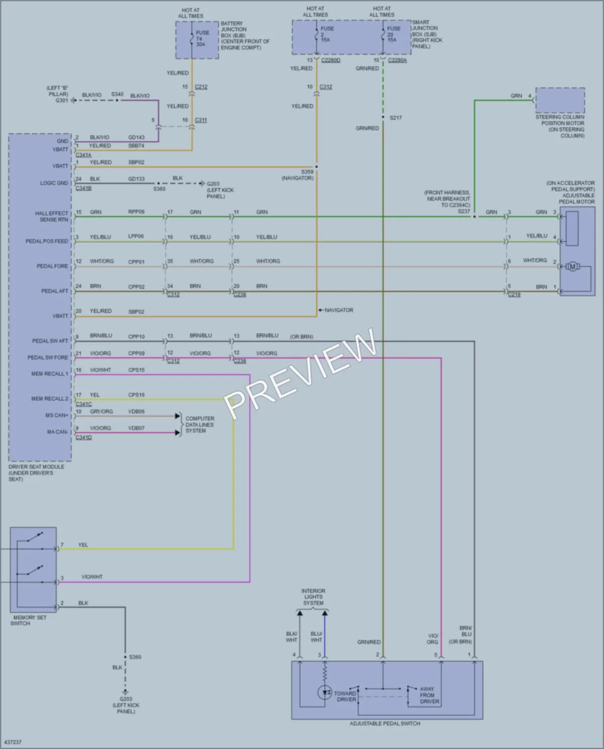 2014 Ford ExpeditionEL Memory Systems wiring diagram preview