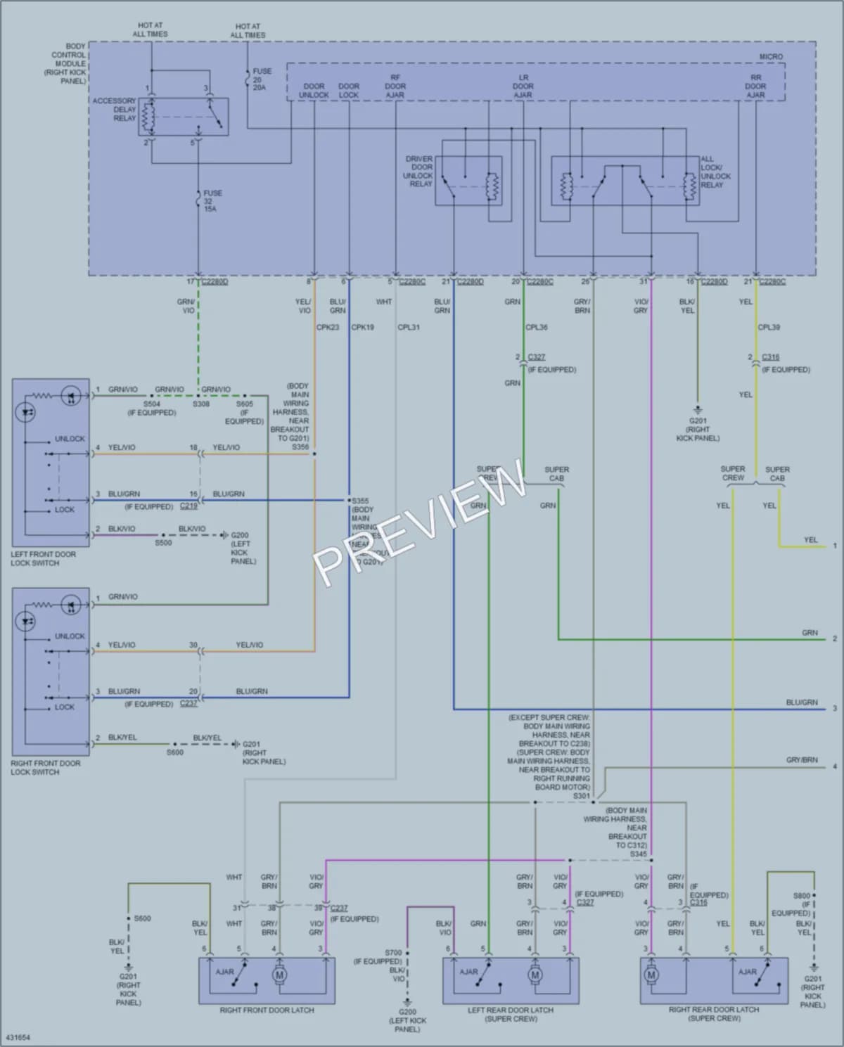 2014 Ford F150Pickup Anti Theft wiring diagram preview