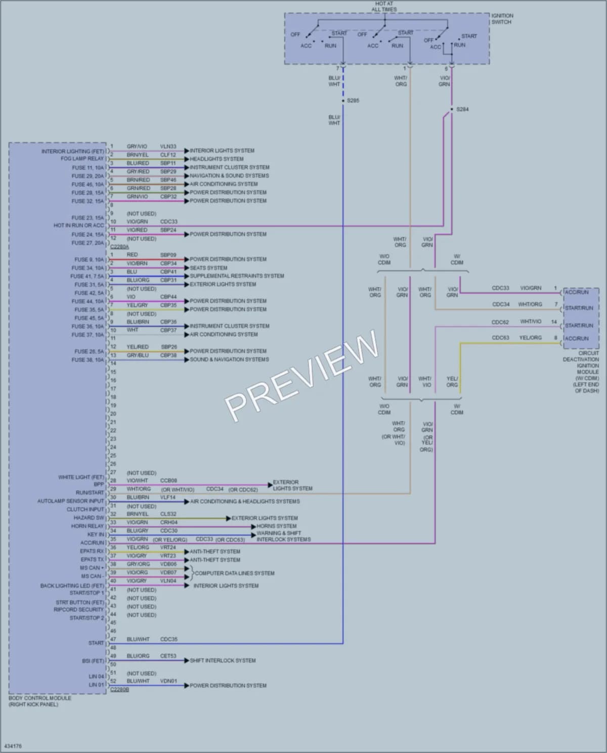 2014 Ford F250Pickup Body Control Modules wiring diagram preview