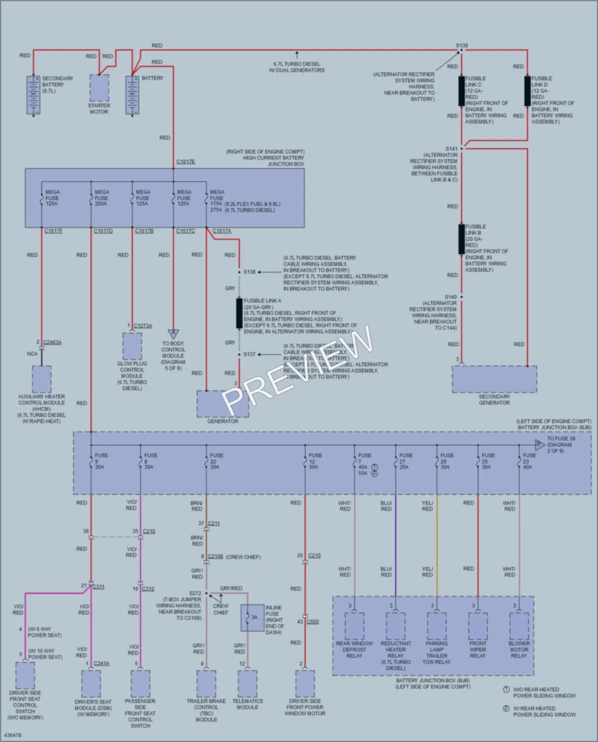 2014 Ford F350Pickup Power Distribution wiring diagram preview