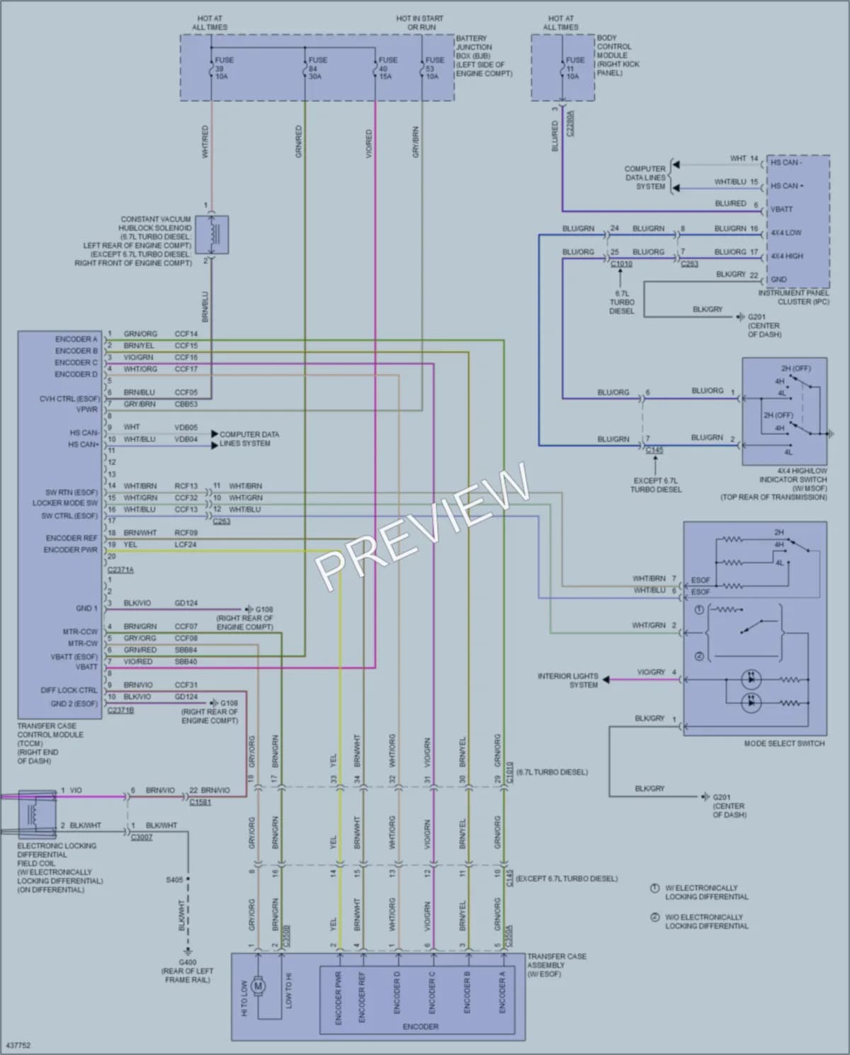 2014 Ford F350Pickup Transmission wiring diagram preview