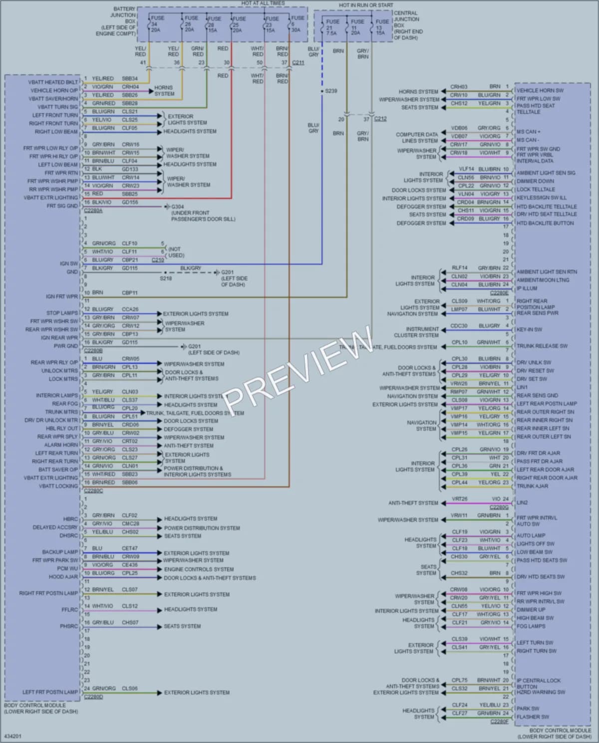 2014 Ford Fiesta Body Control Modules wiring diagram preview