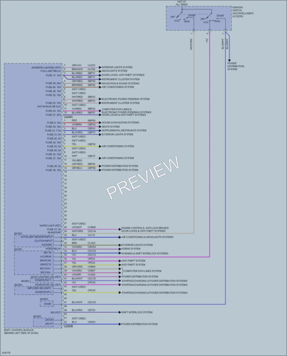 2014 Ford Flex Body Control Modules wiring diagram preview
