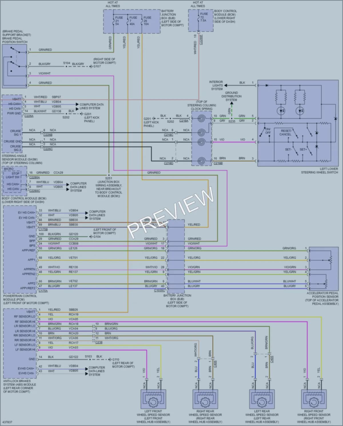 2014 Ford Focus Cruise Control wiring diagram preview