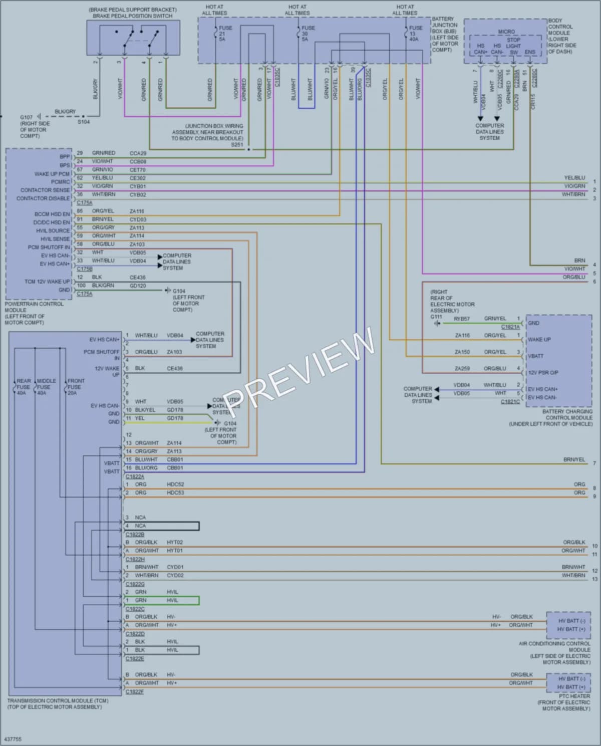 2014 Ford Focus Transmission wiring diagram preview