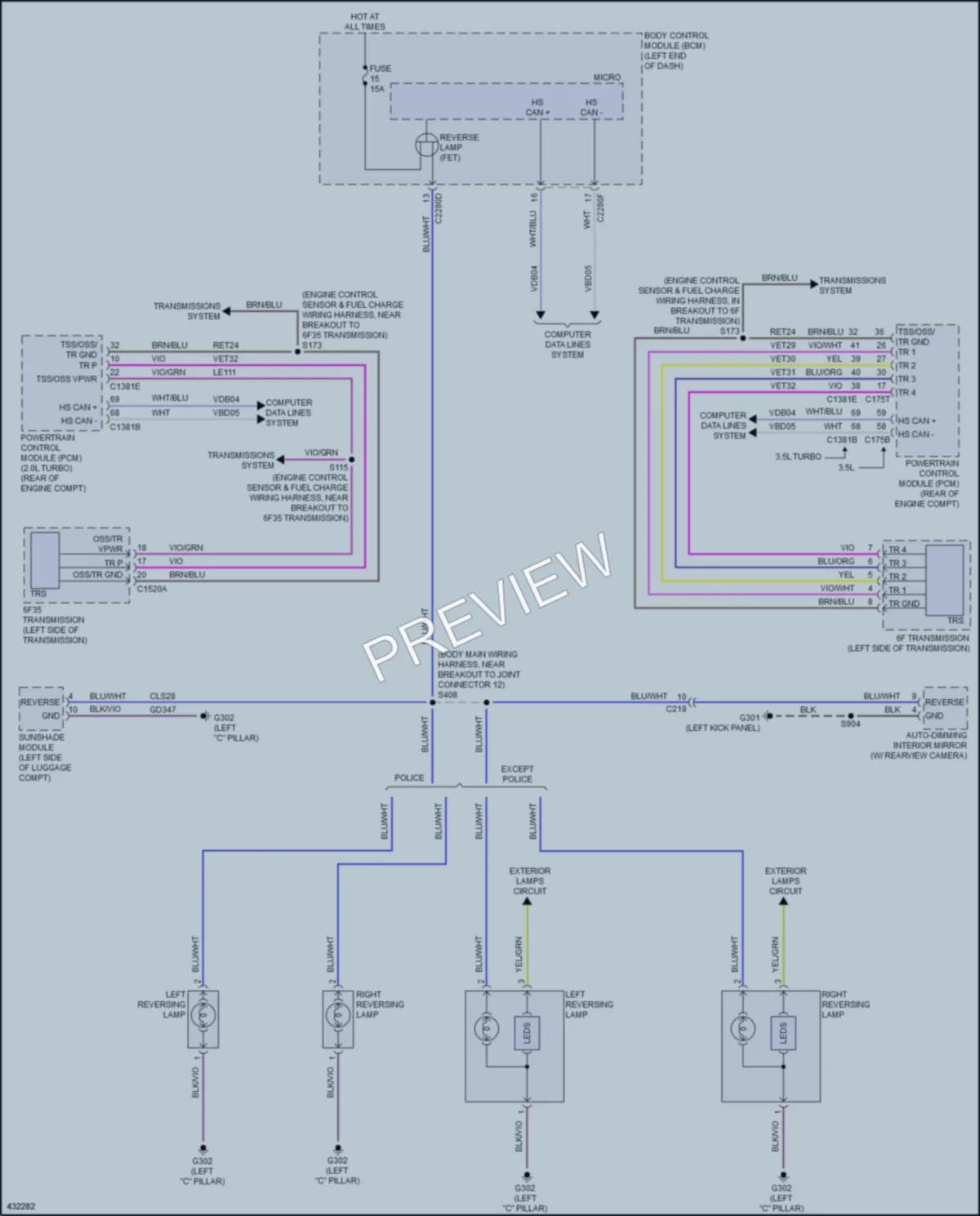 2014 Ford Taurus Exterior Lights wiring diagram preview