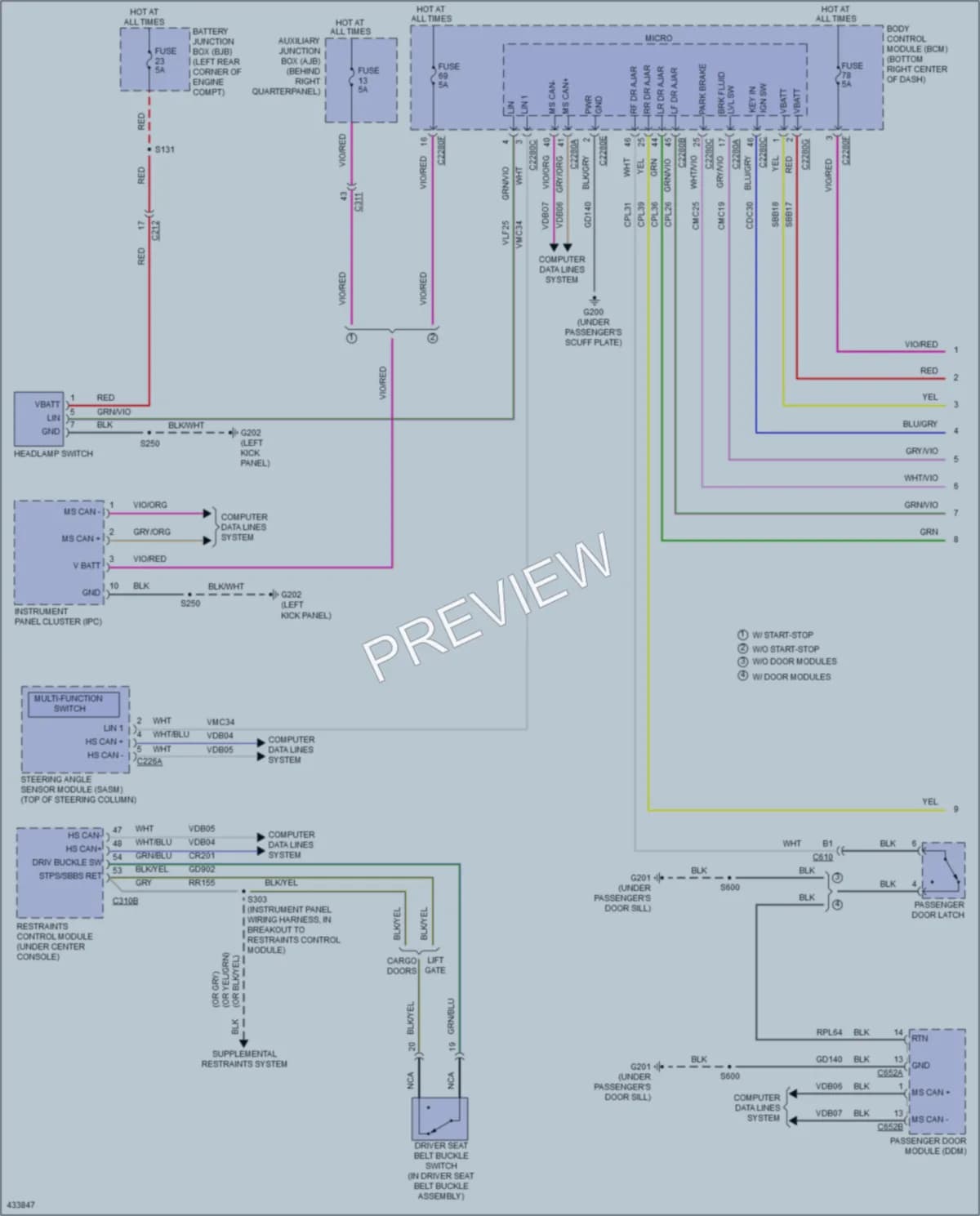 2014 Ford TransitConnect Warning Systems wiring diagram preview