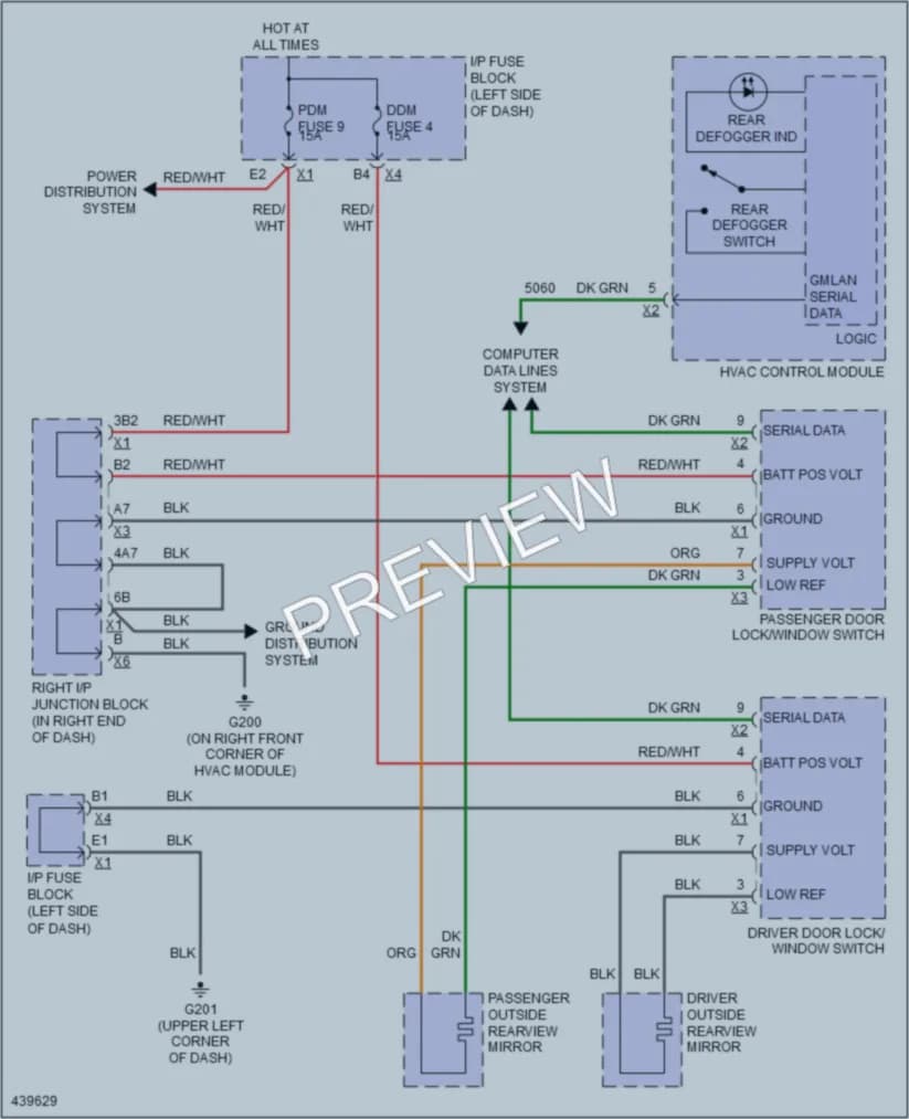 2014 GMC C2500HDPickupSierra Defoggers wiring diagram preview