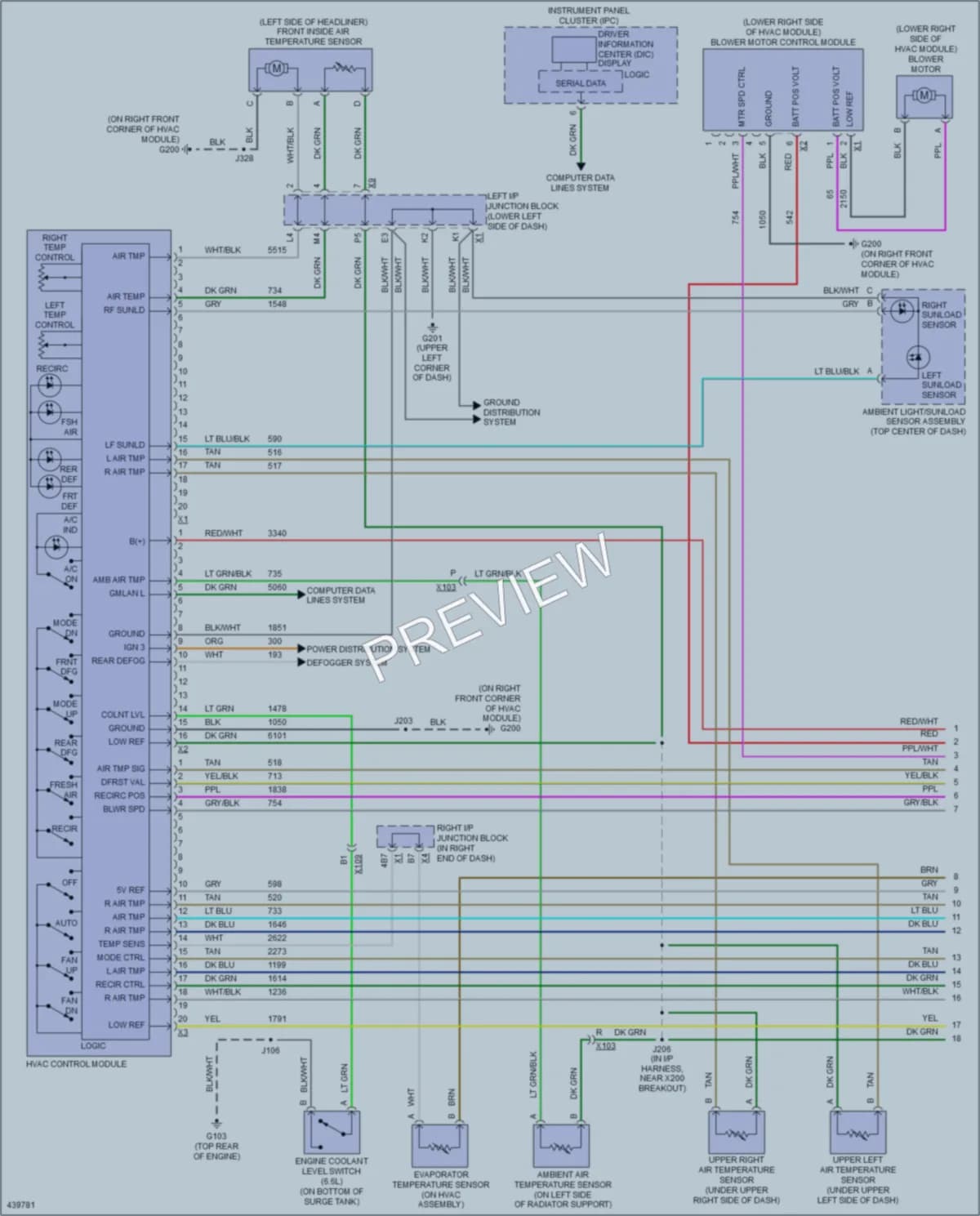 2014 GMC C3500HDPickupSierra Air Conditioning wiring diagram preview