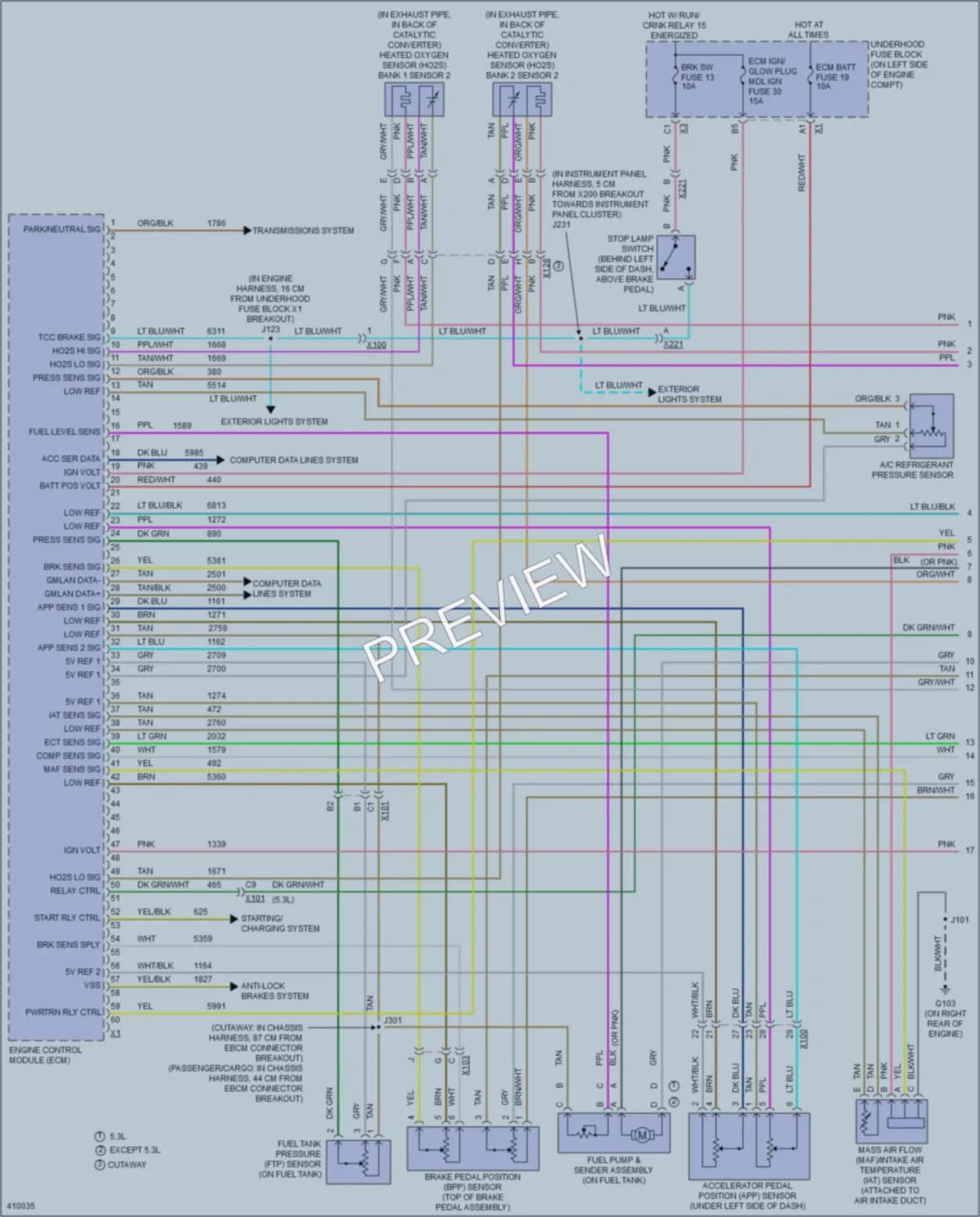 2014 GMC G2500Savana Engine Performance wiring diagram preview
