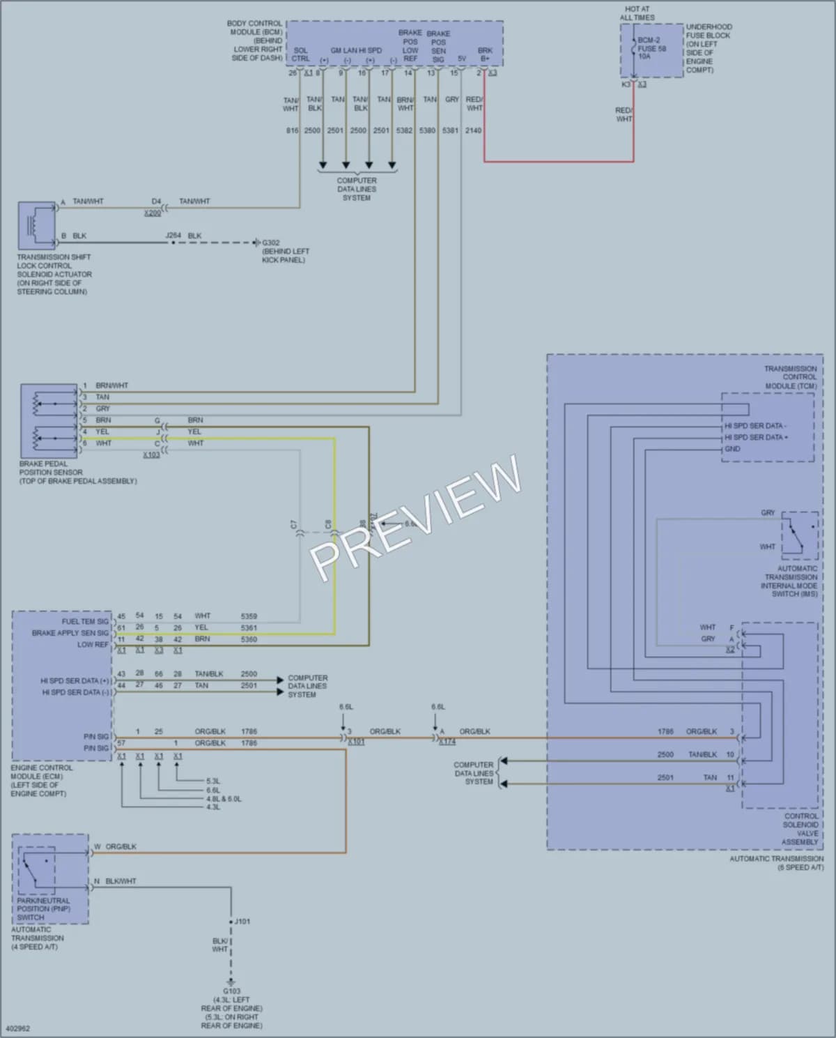 2014 GMC H1500Savana Shift Interlock wiring diagram preview